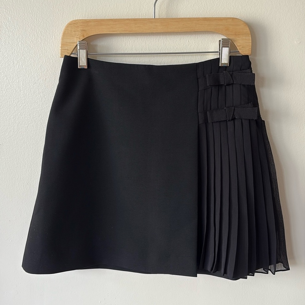 Ports Black Pleated Mini Skirt
